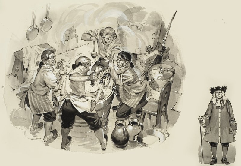 Primer baño de Smith (gouache sobre papel) de Angus McBride