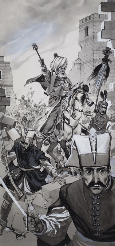 La caída de Constantinopla (gouache sobre papel) de Angus McBride