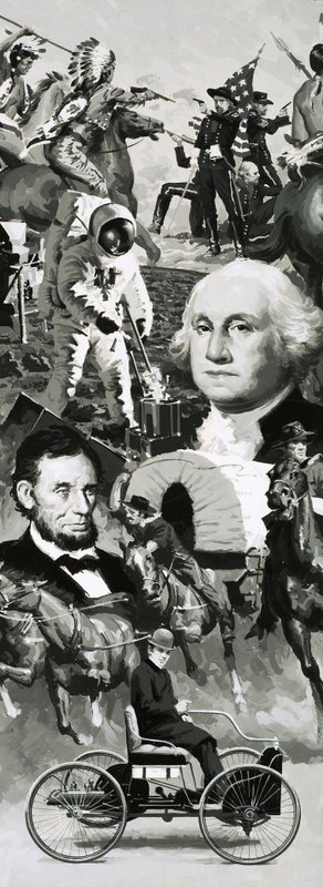 Montaje "The Making of America de Angus McBride