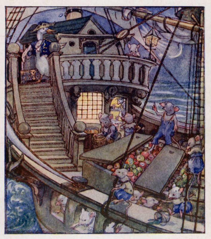 Rima infantil: Vi un barco navegando de Anne (after) Anderson