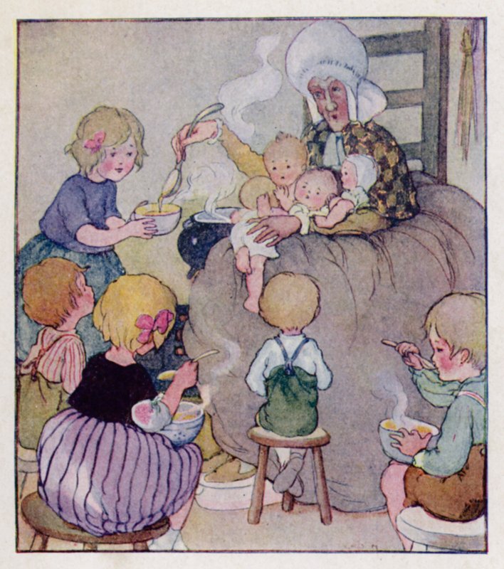 Rima infantil: Había una anciana que vivía en un zapato de Anne (after) Anderson