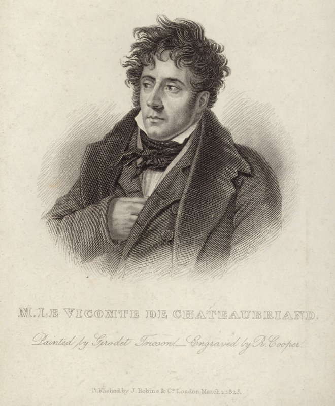 Retrato del vizconde de Chateaubriand de Anne Louis Girodet de Roucy Trioson