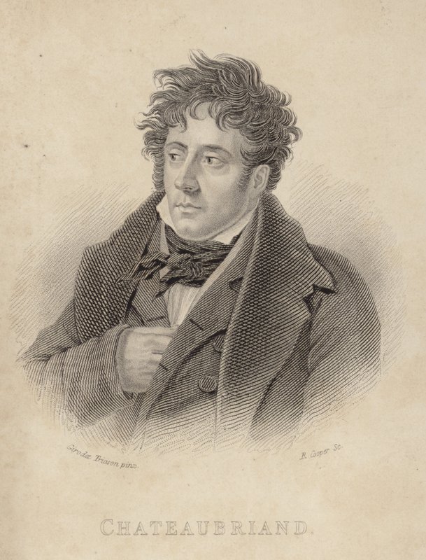 Retrato del vizconde de Chateaubriand de Anne Louis Girodet de Roucy Trioson