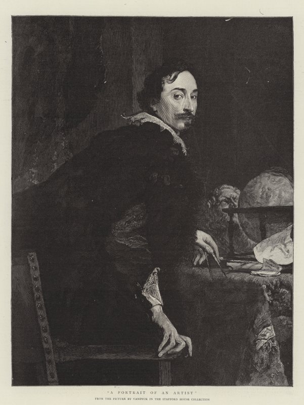 Un retrato de un artista de Anthony van Dyck