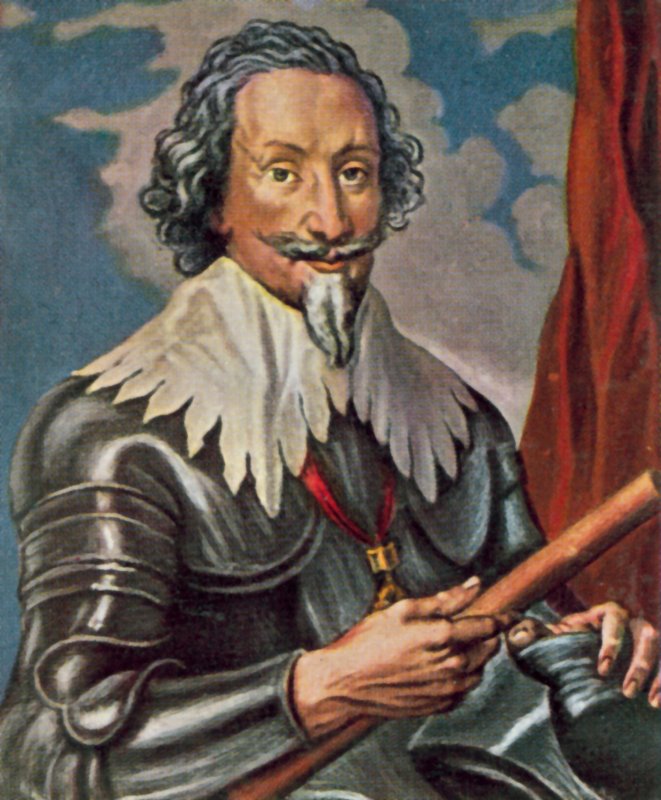 Gottfried von Pappenheim, general alemán de la Guerra de los Treinta Años (litografía en color) de Anthony van (after) Dyck