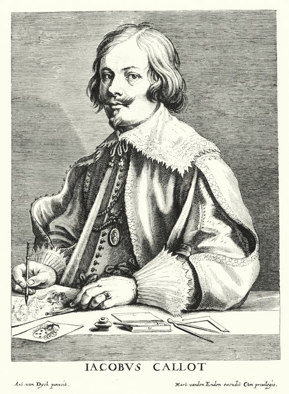 Jacques Callot, dibujante y grabador francés (grabado) de Anthony van (after) Dyck