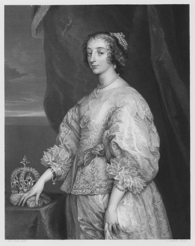 Reina Enriqueta María (grabado) de Anthony van (after) Dyck
