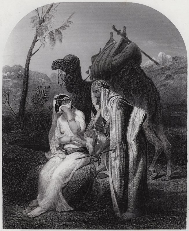 Rebeca recibiendo los Regalos de Isaac de Antoine Charles Horace Vernet