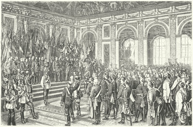 Guillermo I de Prusia proclamado Emperador de Alemania en Versalles de Anton Alexander von (after) Werner