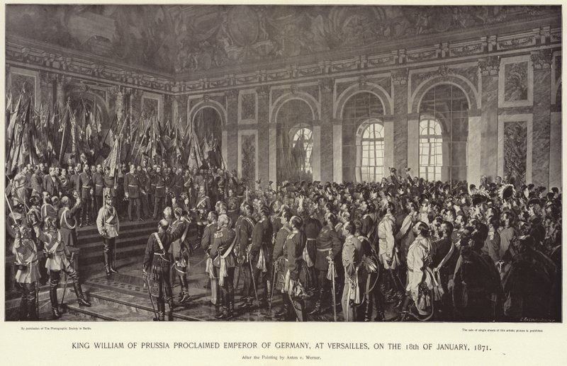 El rey Guillermo de Prusia proclamado emperador de Alemania de Anton Alexander von Werner