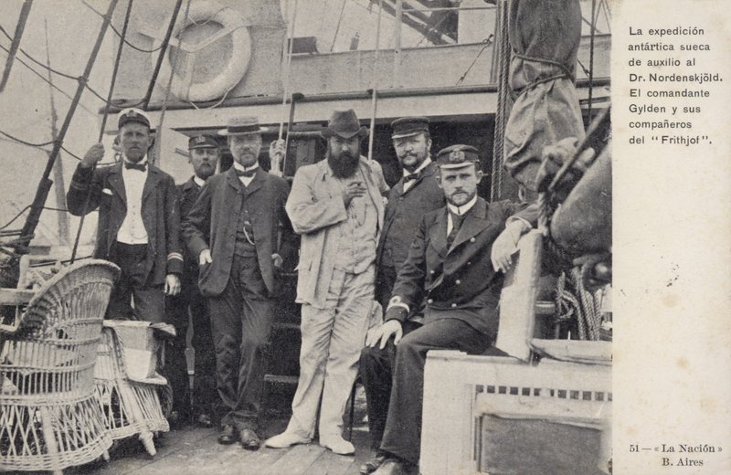 Misión sueca para rescatar a los miembros naufragados de la expedición antártica de Otto Nordenskjold, c1904 de Argentinian Photographer