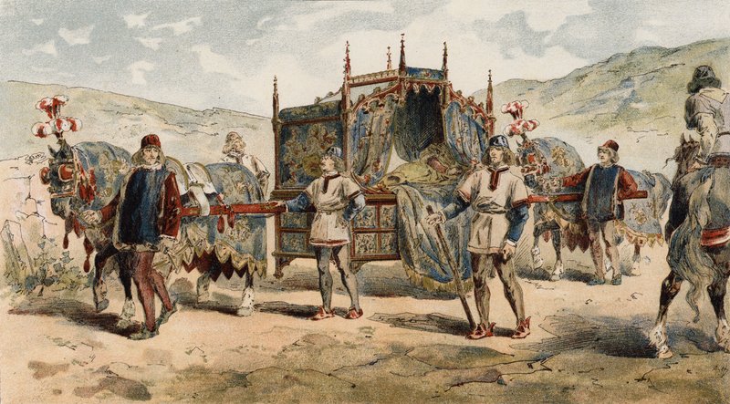 Litera de una castellana, época de los Duques de Borgoña, siglo XV de Armand Jean Heins