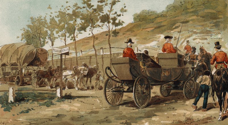 Carro de Renaix y carruaje real del rey Leopoldo I, Bélgica, siglo XIX de Armand Jean Heins