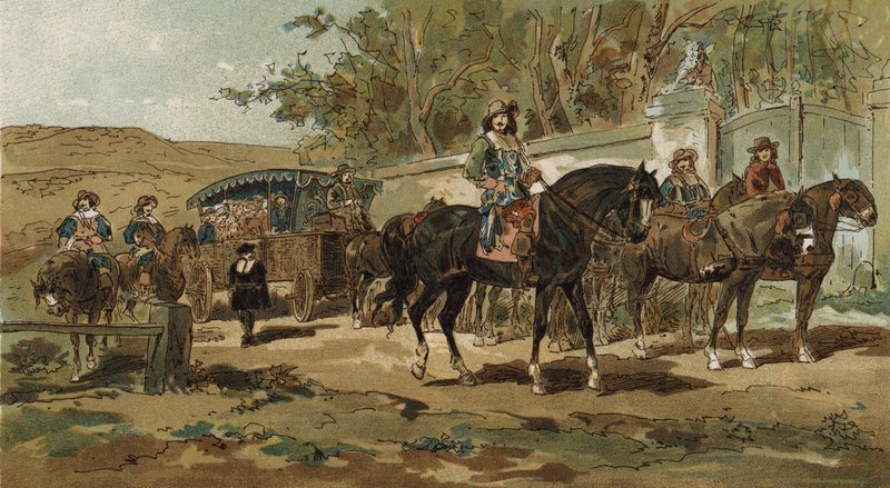 Diligencia y escolta, Países Bajos Españoles, principios del siglo XVII de Armand Jean Heins