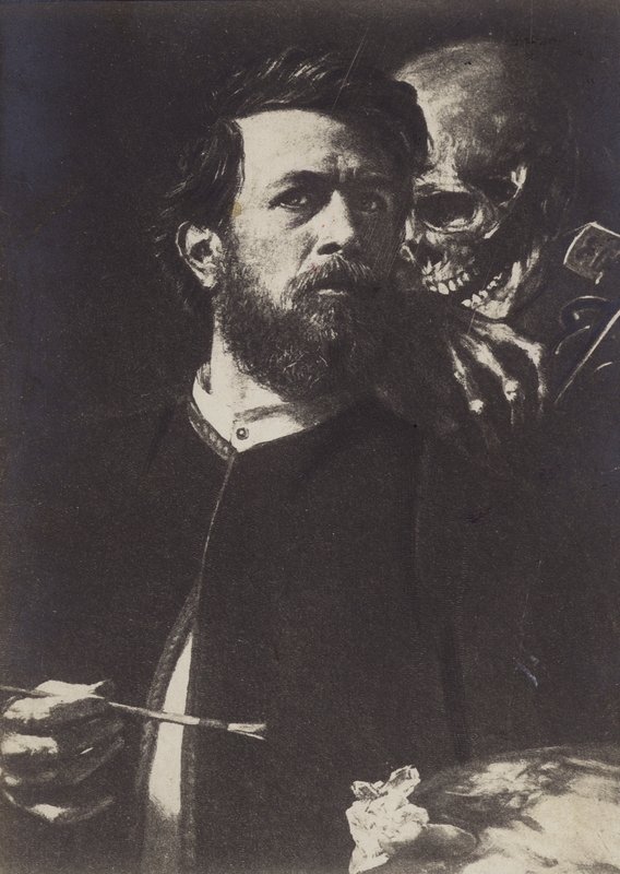 Autorretrato con la Muerte tocando el violín, 1872 de Arnold Böcklin