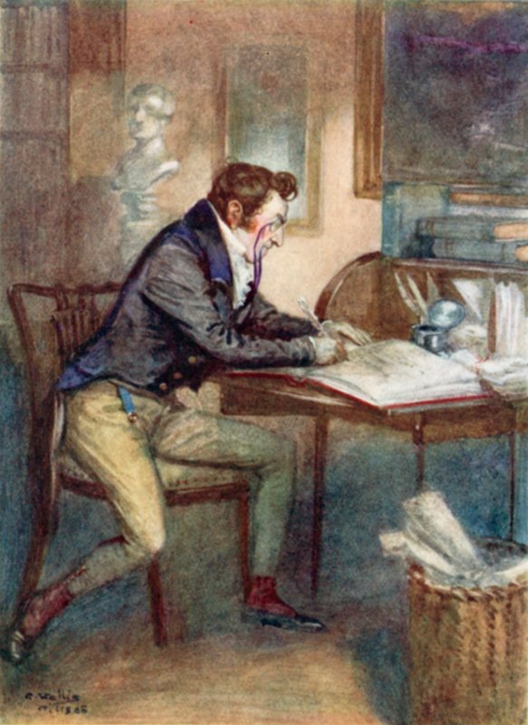 Ilustración de Persuasión de Jane Austen de Arthur Wallis Mills