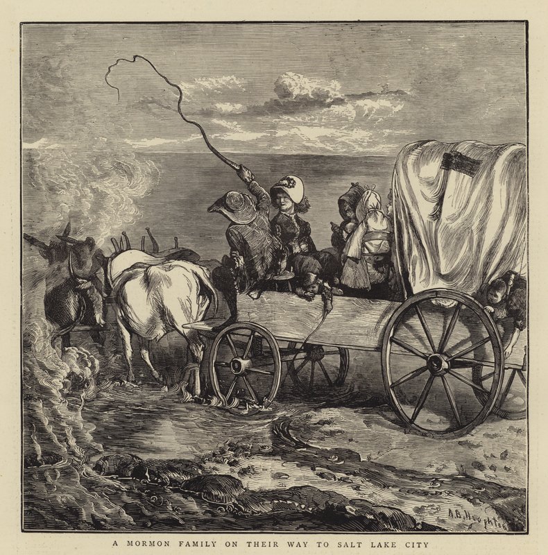 Una familia mormona en su camino a Salt Lake City de Arthur Boyd Houghton