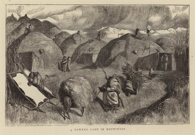Un campamento Pawnee en pleno invierno de Arthur Boyd Houghton