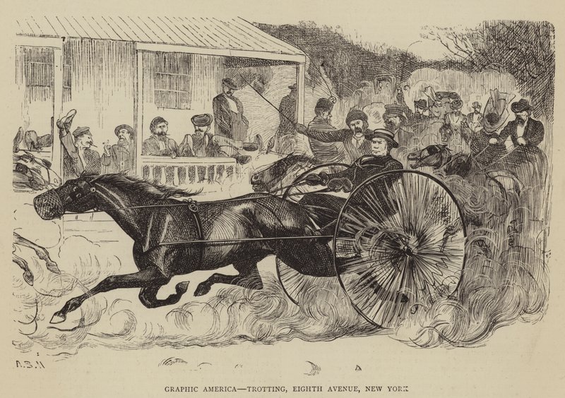 América gráfica, trote, Octava Avenida, Nueva York de Arthur Boyd Houghton