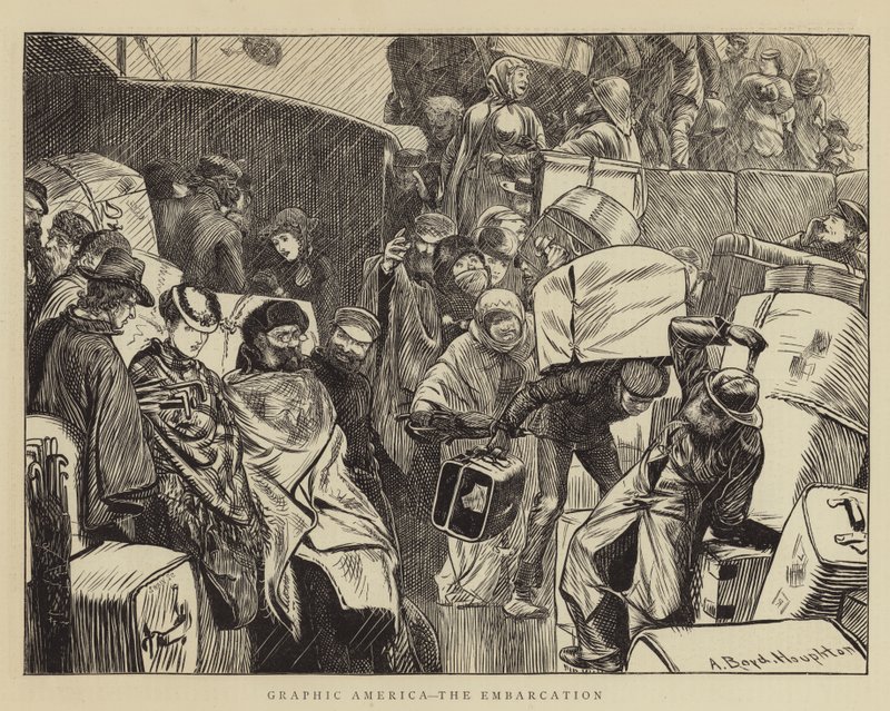 América gráfica, el embarque de Arthur Boyd Houghton
