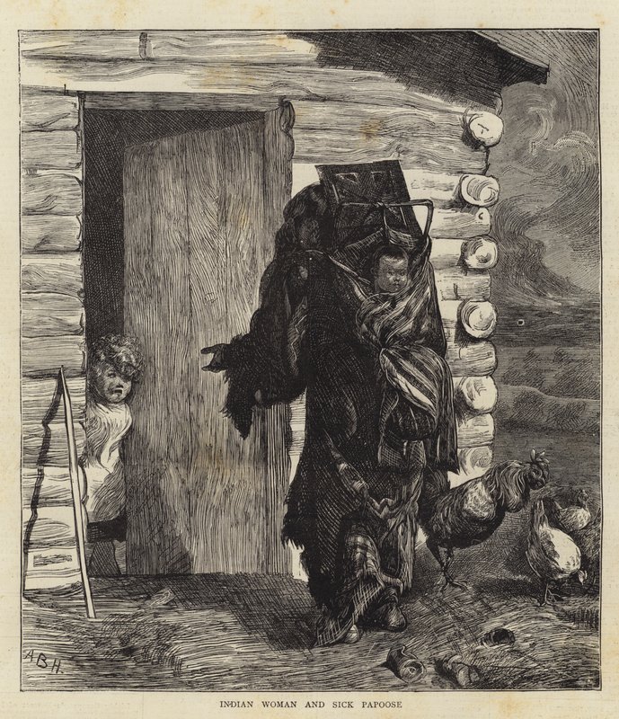 Mujer india y papoose enfermo de Arthur Boyd Houghton