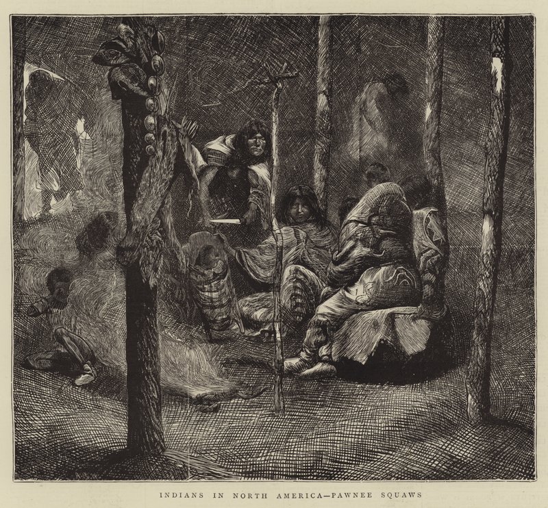Indios en América del Norte, mujeres Pawnee de Arthur Boyd Houghton