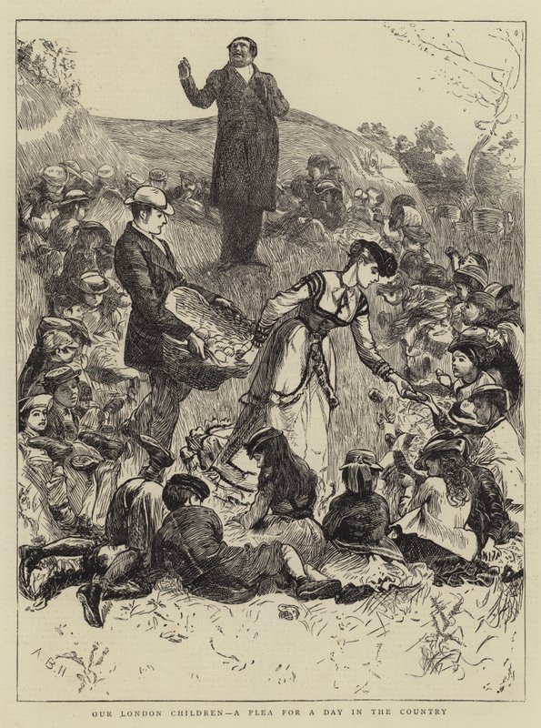 Nuestros niños de Londres, una súplica por un día en el campo de Arthur Boyd Houghton