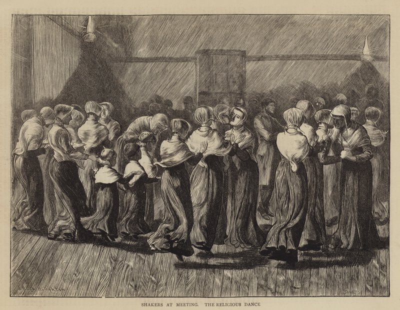 Shakers en reunión, la danza religiosa de Arthur Boyd Houghton
