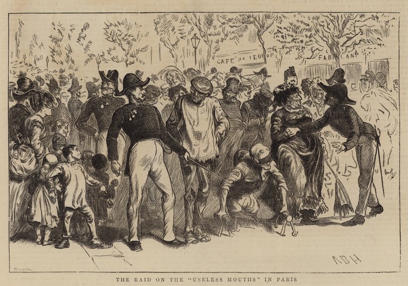 La redada en las bocas inútiles en París de Arthur Boyd Houghton