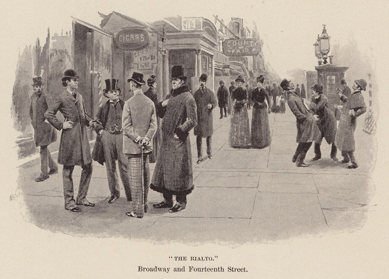 "El Rialto" (grabado) de Arthur Burdett Frost