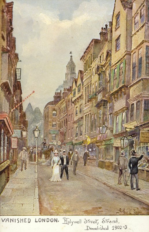 Londres desaparecido - Hollywell Street, Strand, demolido 1902-3 de Arthur Charles Payne
