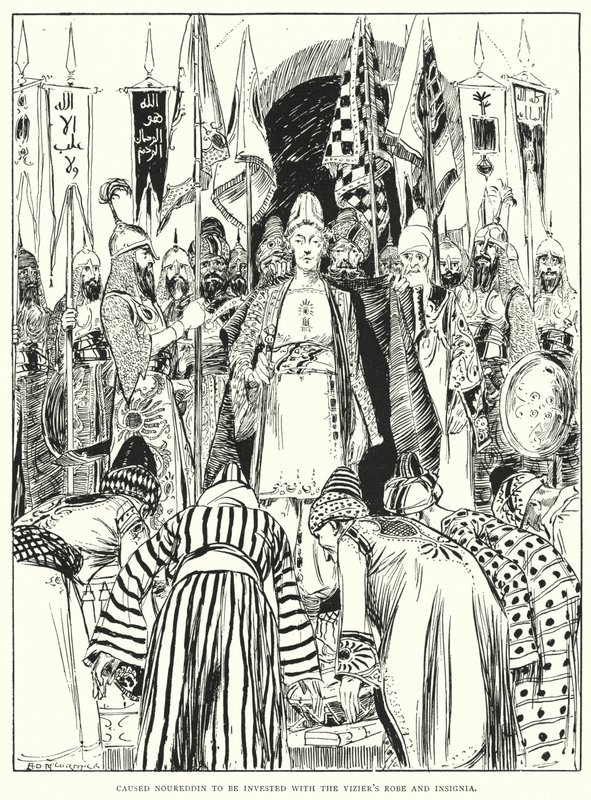 Hizo que Noureddin fuera investido con la túnica y las insignias del visir de Arthur David McCormick