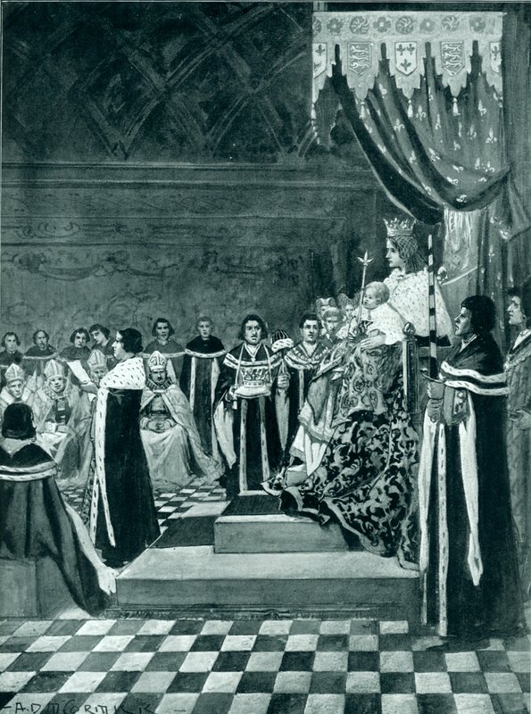 Enrique VI abriendo el parlamento con su madre de Arthur David McCormick