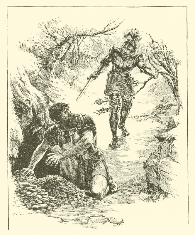 Sir Guyon, El Reino de Plutón (grabado) de Arthur George Walker