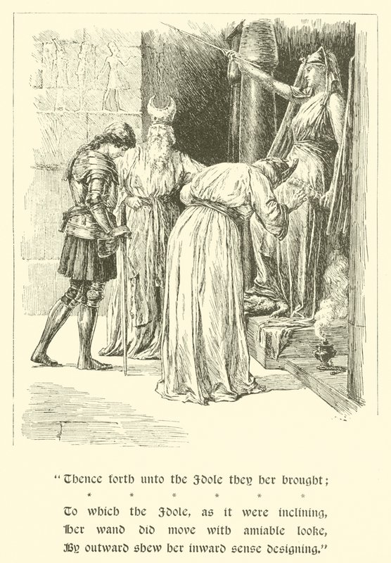 Las Aventuras de Sir Artegall, Radigund y Britomart (grabado) de Arthur George Walker