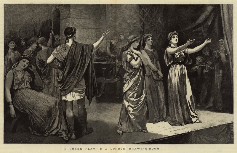 Una obra griega en un salón de Londres de Arthur Hopkins