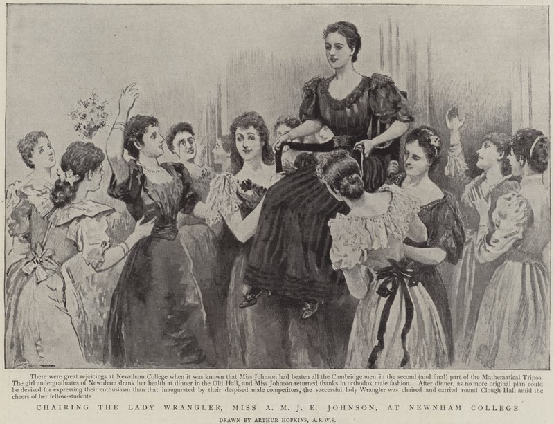 Silla de la Lady Wrangler, Miss A M J E Johnson, en Newnham College, Cambridge de Arthur Hopkins