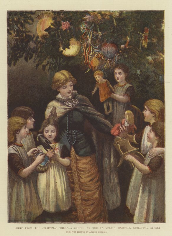 Fruta del Árbol de Navidad, un Boceto en el Hospital de Niños Abandonados, Guildford Street de Arthur Hopkins