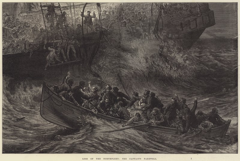 Pérdida del Northfleet, la despedida del capitán de Arthur Hopkins