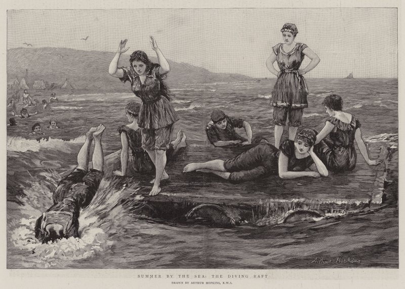 Verano junto al mar, la balsa de buceo de Arthur Hopkins