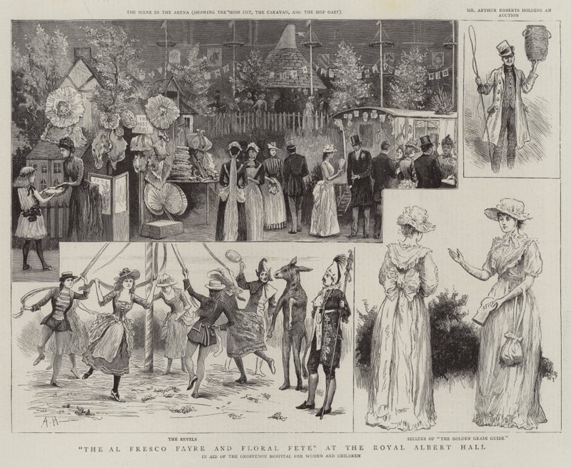 La feria al aire libre y la fiesta floral en el Royal Albert Hall de Arthur Hopkins