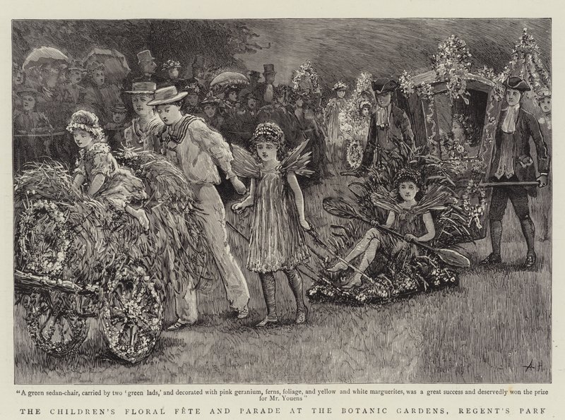 La fiesta floral y el desfile infantil en los Jardines Botánicos, Regent