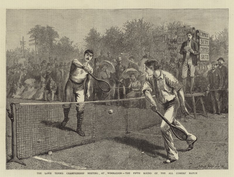 El campeonato de tenis en Wimbledon, la quinta ronda del partido de todos los participantes de Arthur Hopkins