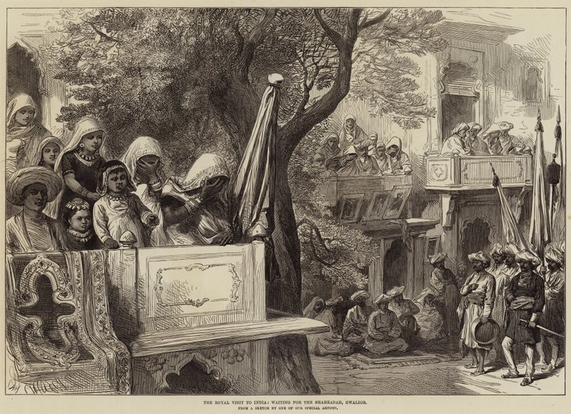 La visita real a la India, esperando al Shahzadah, Gwalior de Arthur Hopkins