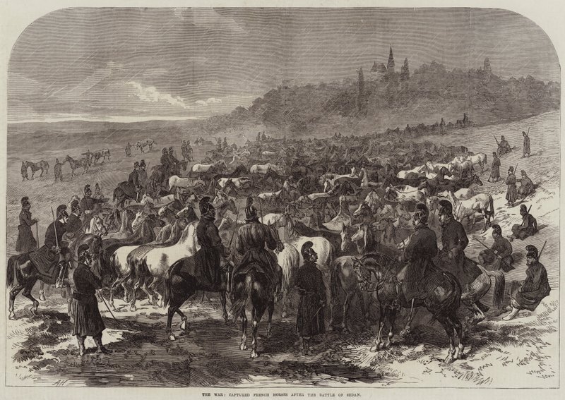La guerra, caballos franceses capturados después de la batalla de Sedán de Arthur Hopkins