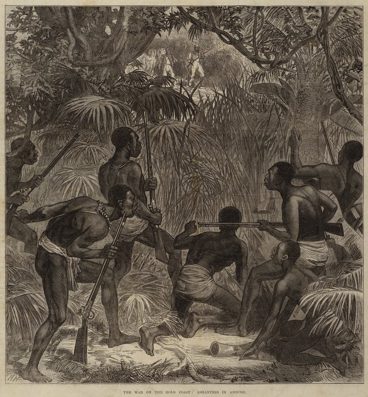 La Guerra en la Costa de Oro, Ashantis en Emboscada de Arthur Hopkins
