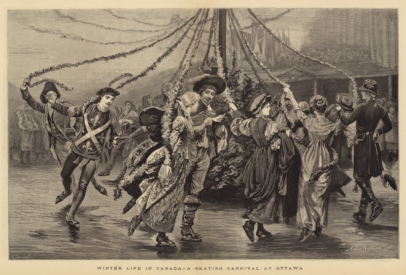 Vida de invierno en Canadá, un carnaval de patinaje en Ottawa de Arthur Hopkins