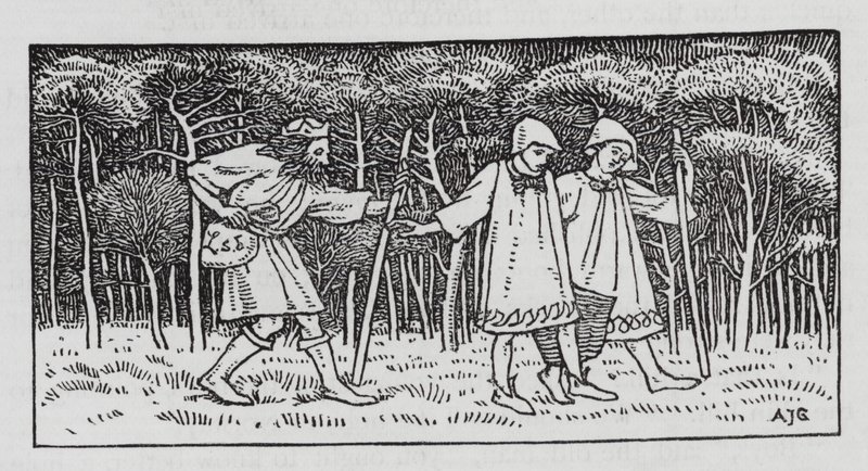 Hans Christian Andersen: La colina de los elfos de Arthur Joseph Gaskin