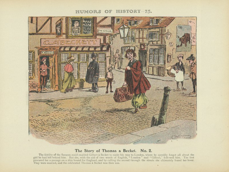 La historia de Tomás Becket. No. 2 (litografía en color) de Arthur Moreland