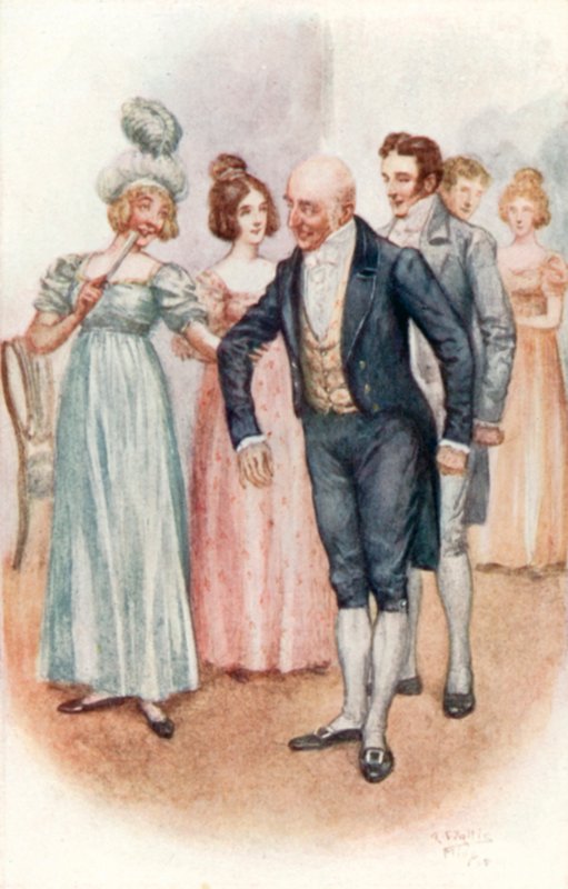 Ilustración para Emma de Jane Austen de Arthur Wallis Mills